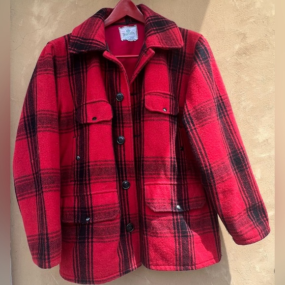 Vintage 60s Johnson woolen mills buffalo plaid hunting jacket - Picture 1 of 10